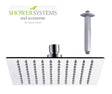Ultra-Thin Square Rain Shower Head 8 inch by Serene Steam
