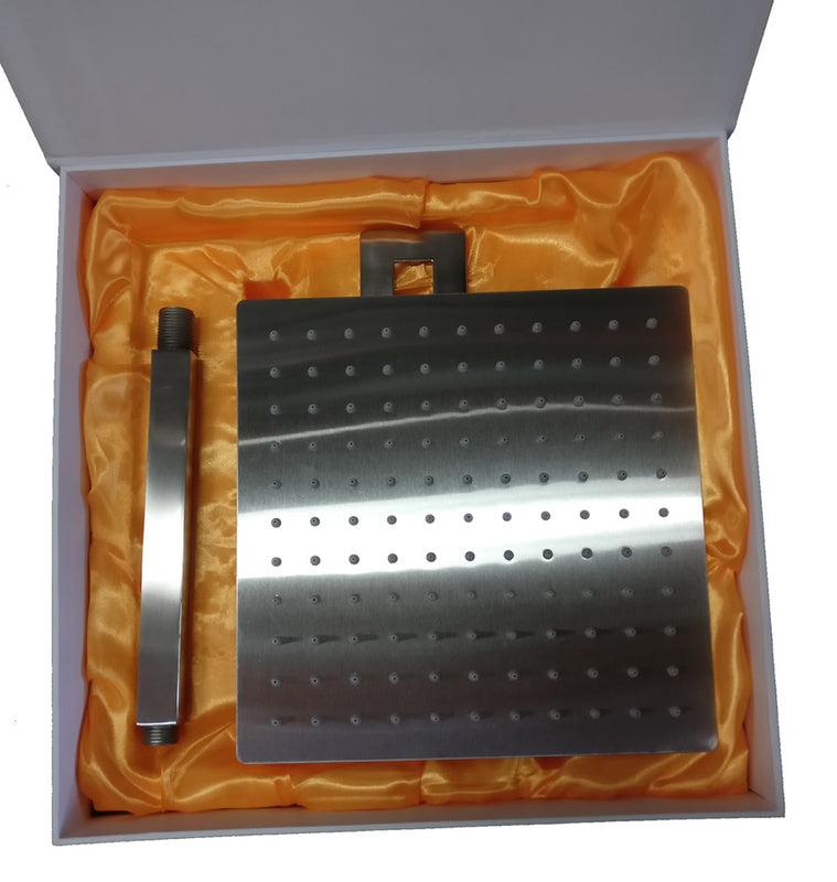 Ultra-Thin Square Rain Shower Head 8 inch by Serene Steam