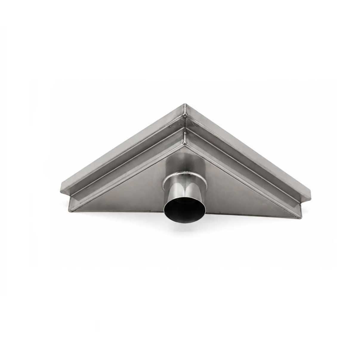 Serene Drains triangle stainless steel shower floor drain pipe outlet