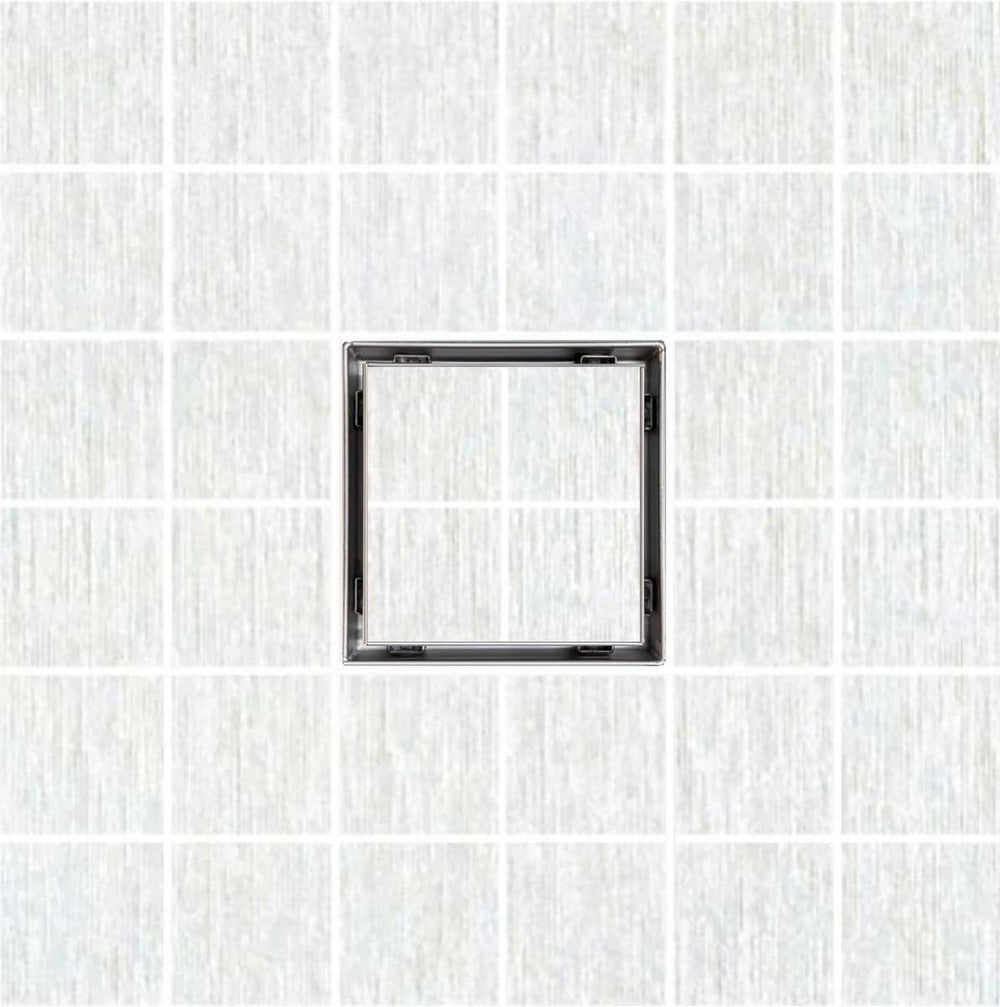 SereneDrains Square Shower Drain Tile Insert Brushed Nickel