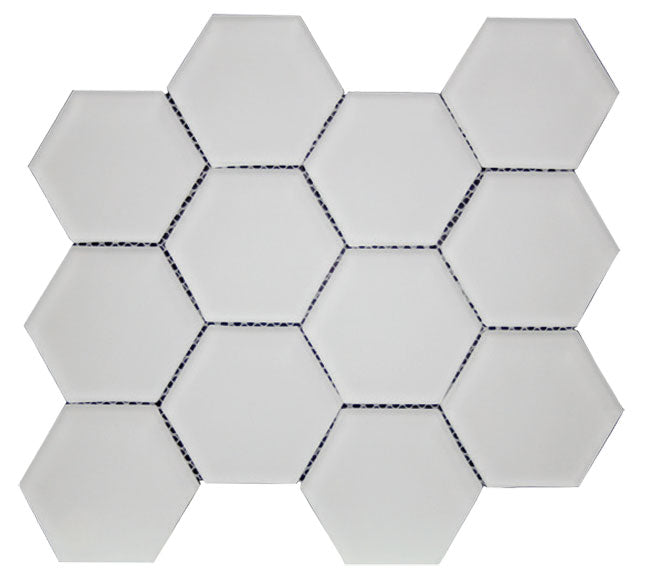 Simpson Desert Hexagon Glass Tile - Alabastro Matte