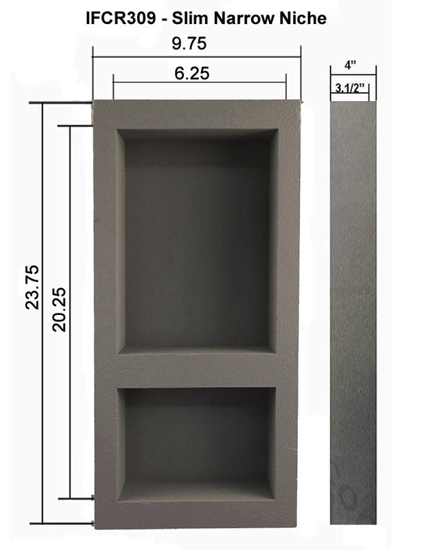 Pre Made Ready to Tile Combo Slim Narrow Recess