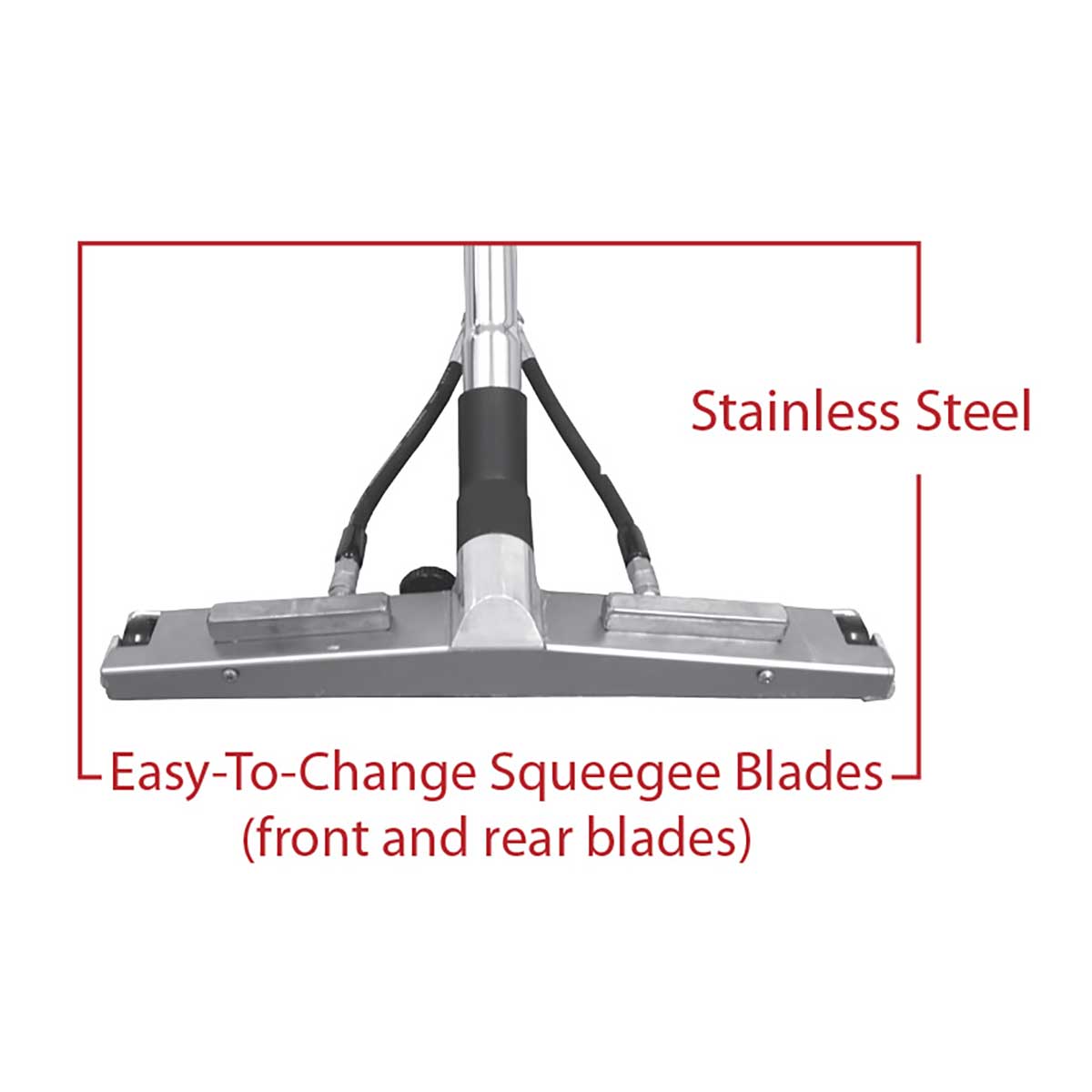 Professional slurry removal wand with adjustable telescopic handle