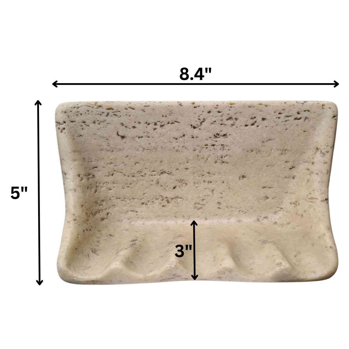 Cast Stone Soap Dish Flat Back Wall Mount - Noce