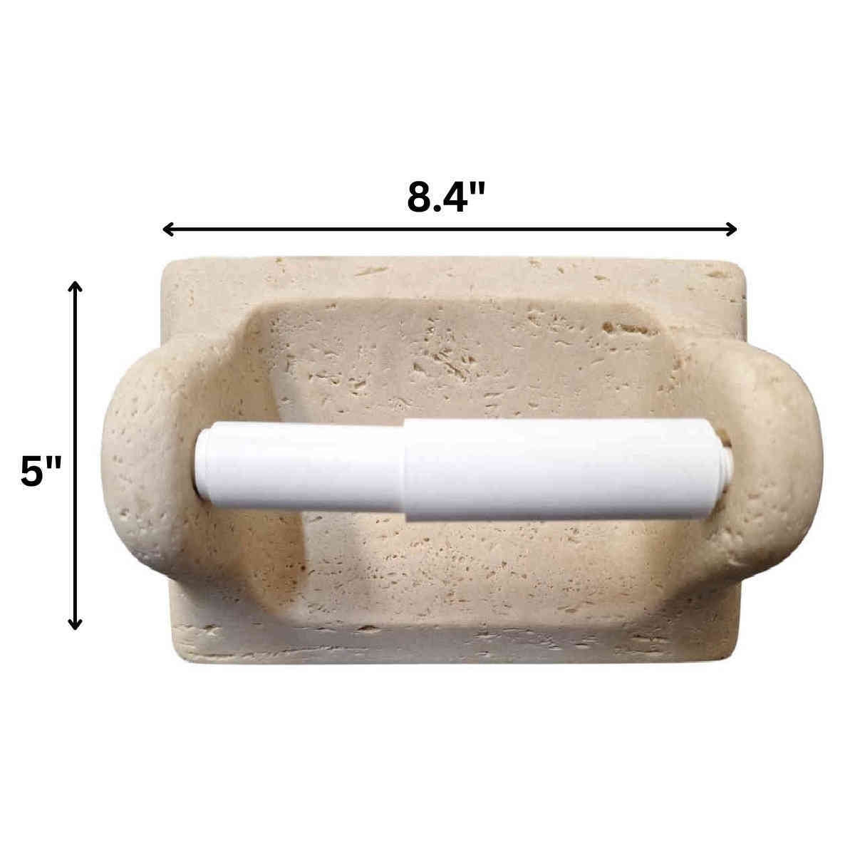 Wall mounted ivory toilet paper holder for shower and bathroom remodel