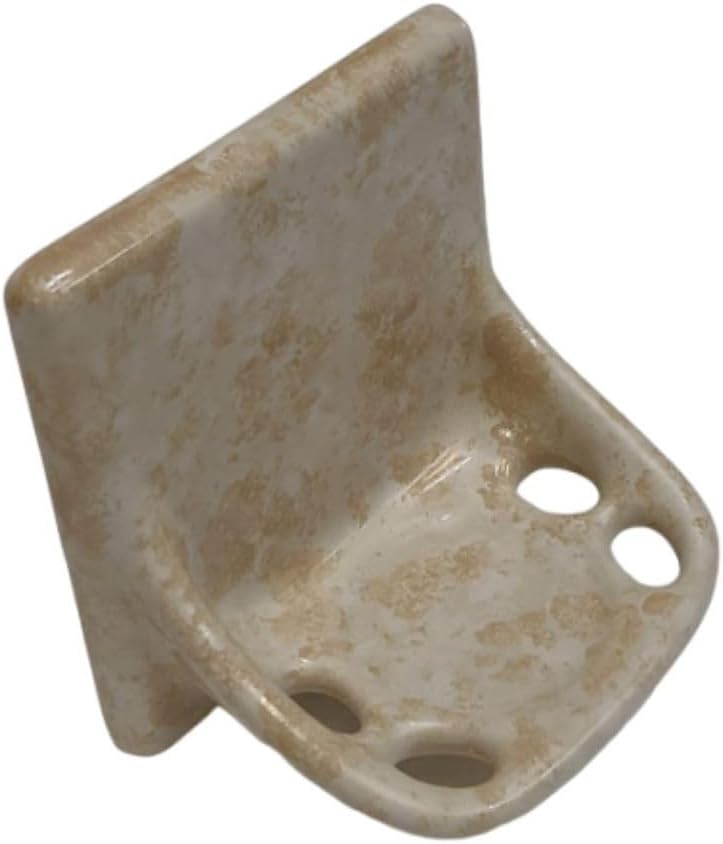 Ceramic Toothbrush Holders for Bathrooms Over Tile Wall Mount Flat Back Tumbler