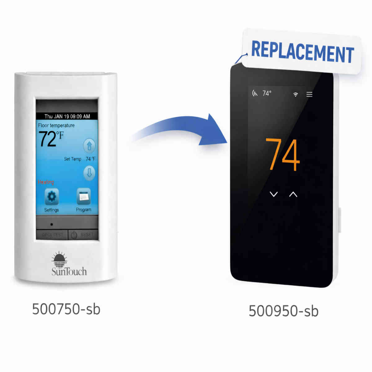 Suntouch Replacement for SunStat View Programmable Thermostat 500750-SB
