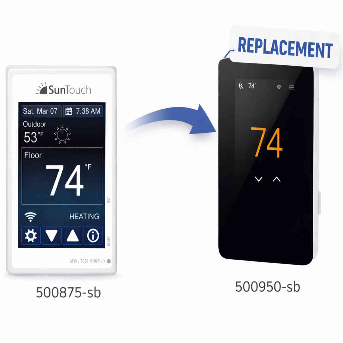 Suntouch Replacement for SunStat Connect WiFi Programmable Thermostat 500875-SB
