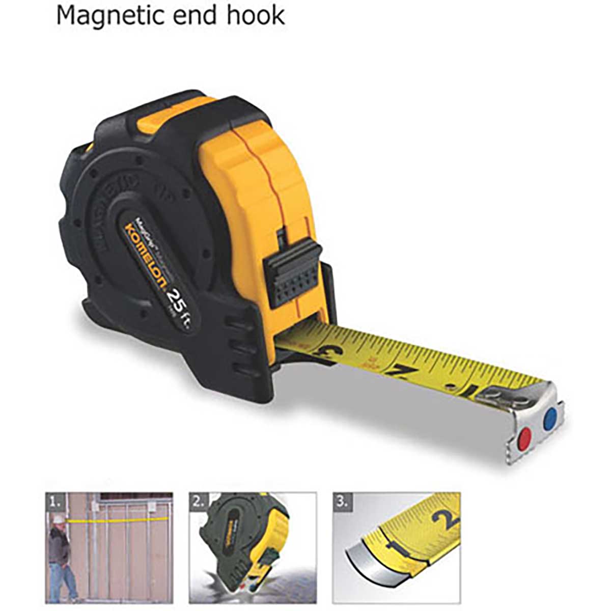 Professional magnetic tape measure with nylon coated blade