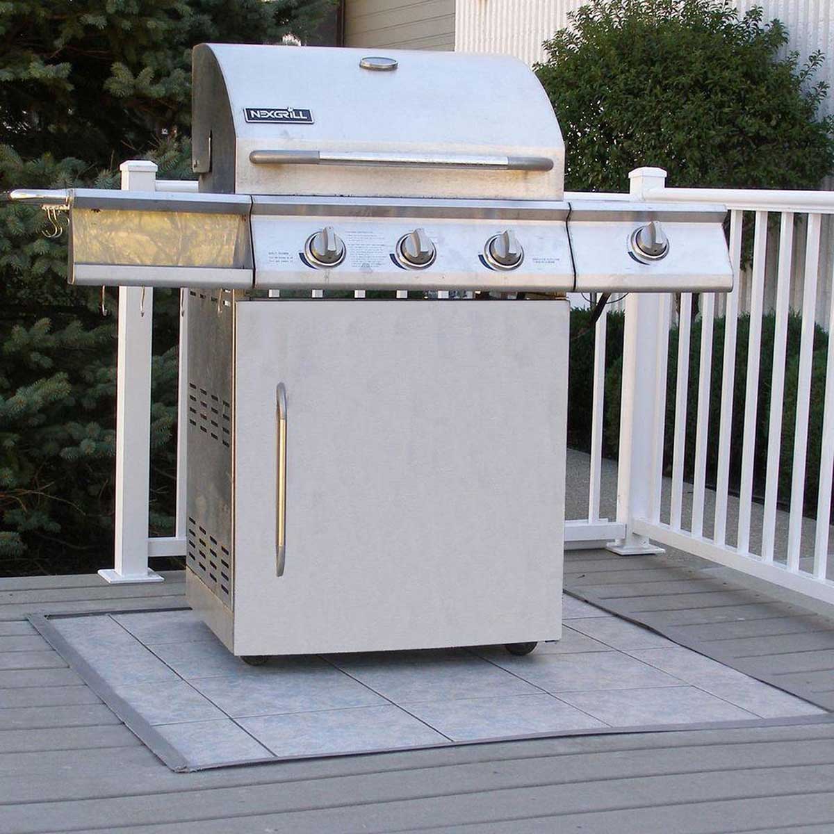 A finished installed deck featuring TI-ProBoard Underlayment for Tiling Outdoor Decks