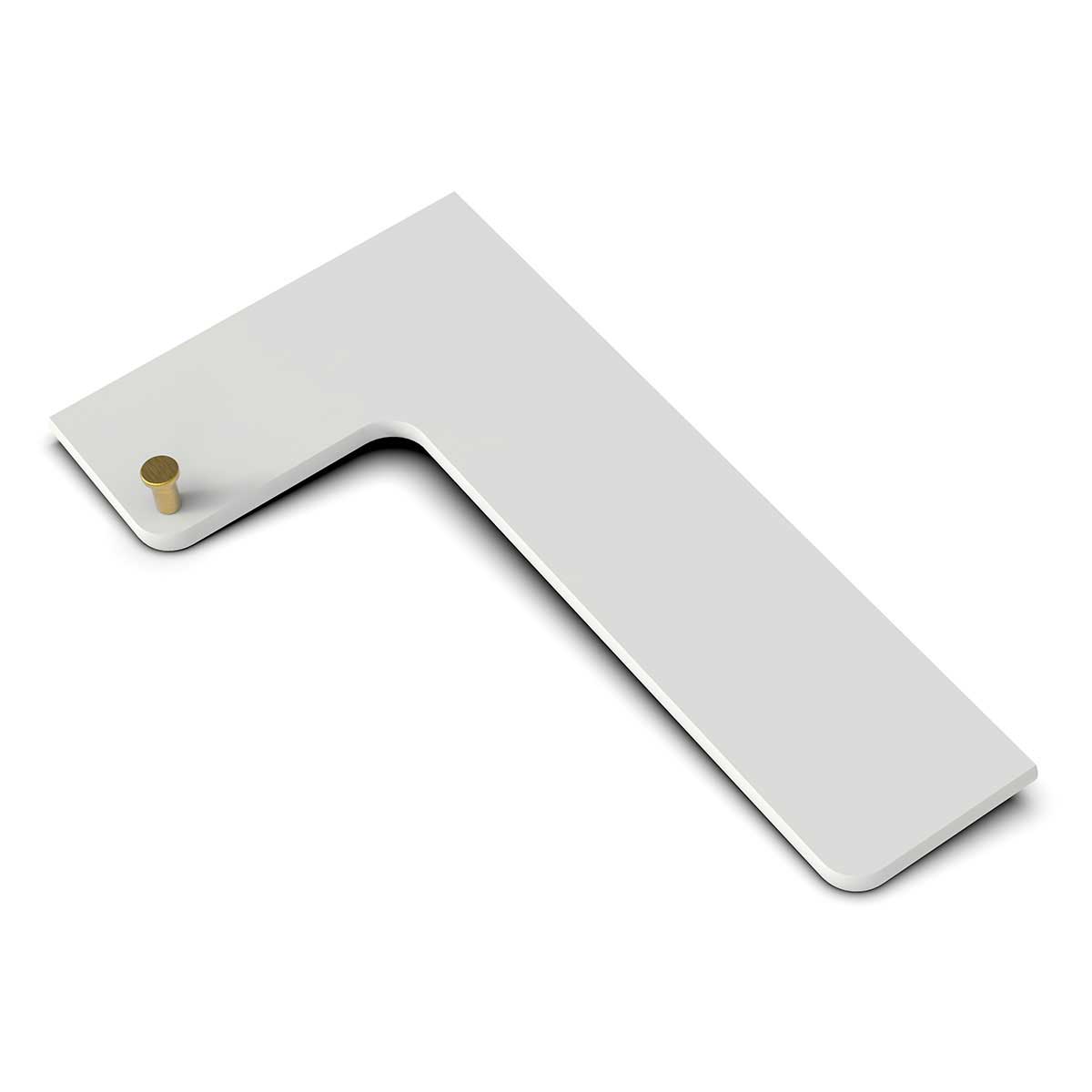 TileWare Boundless Shelving Solutions L-Shaped Corner Shelf Dove Grey