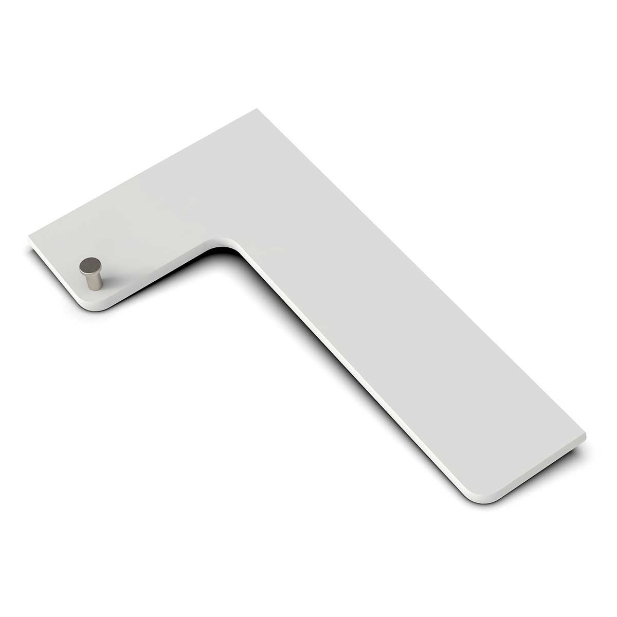 TileWare Boundless Shelving Solutions L-Shaped Corner Shelf Dove Grey