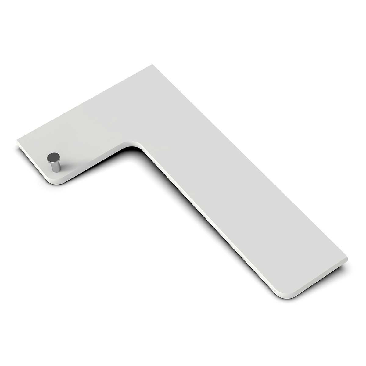 TileWare Boundless Shelving Solutions L-Shaped Corner Shelf Dove Grey