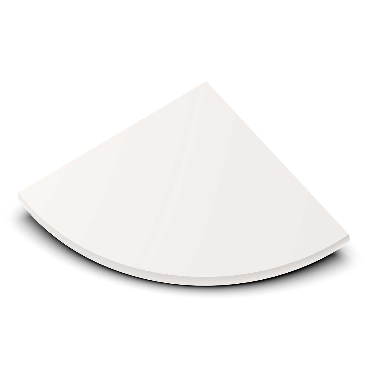 TileWare Boundless Shelving Solutions 6 inch Corner Shelf Ivory