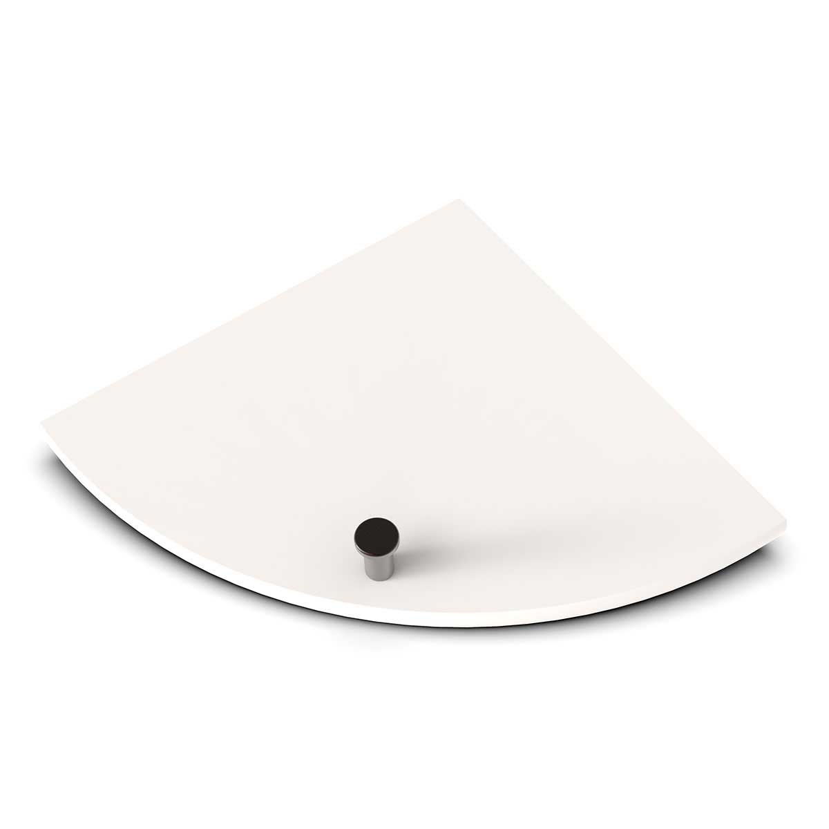 TileWare Boundless Shelving Solutions 9 inch Corner Shelf Ivory