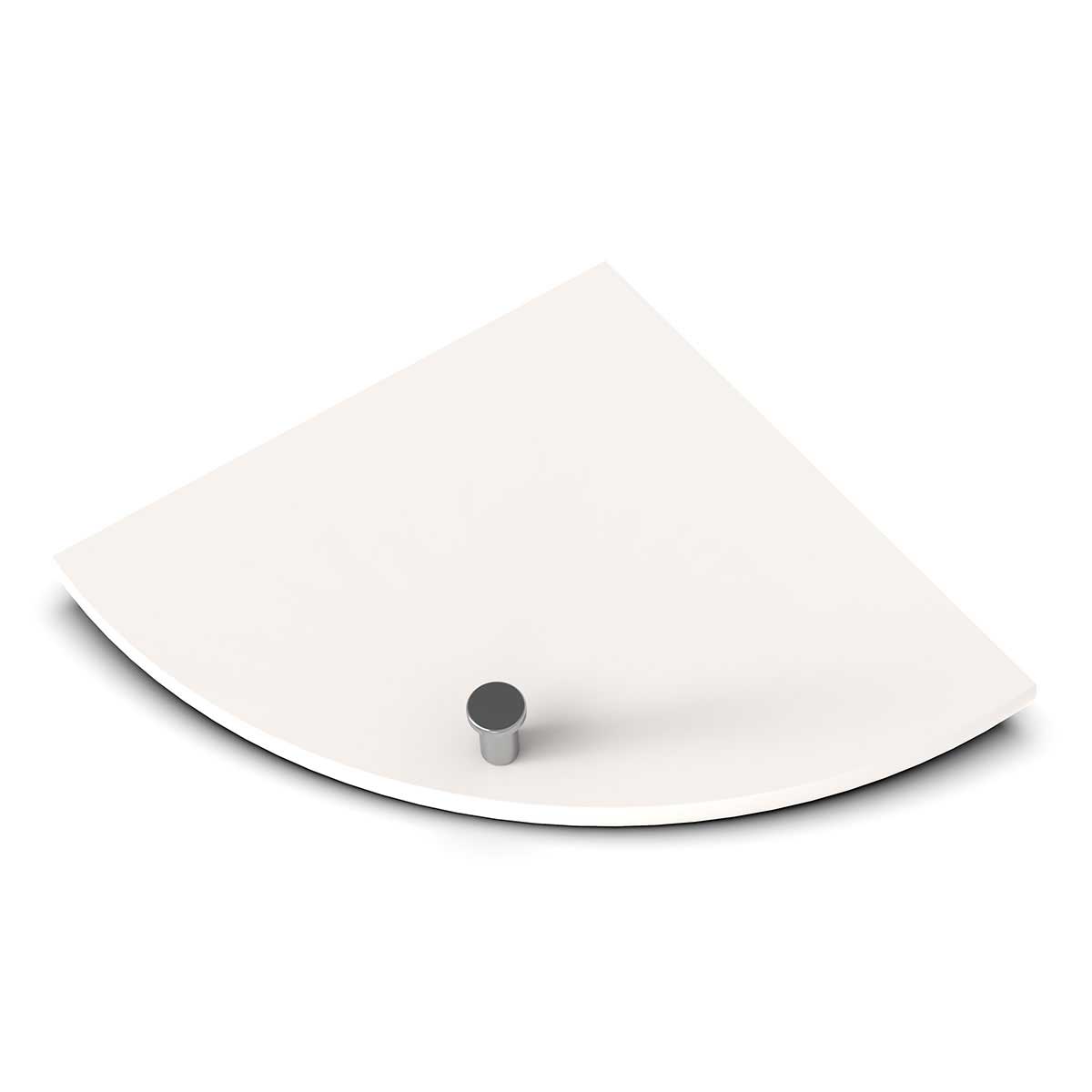 TileWare Boundless Shelving Solutions 9 inch Corner Shelf Ivory