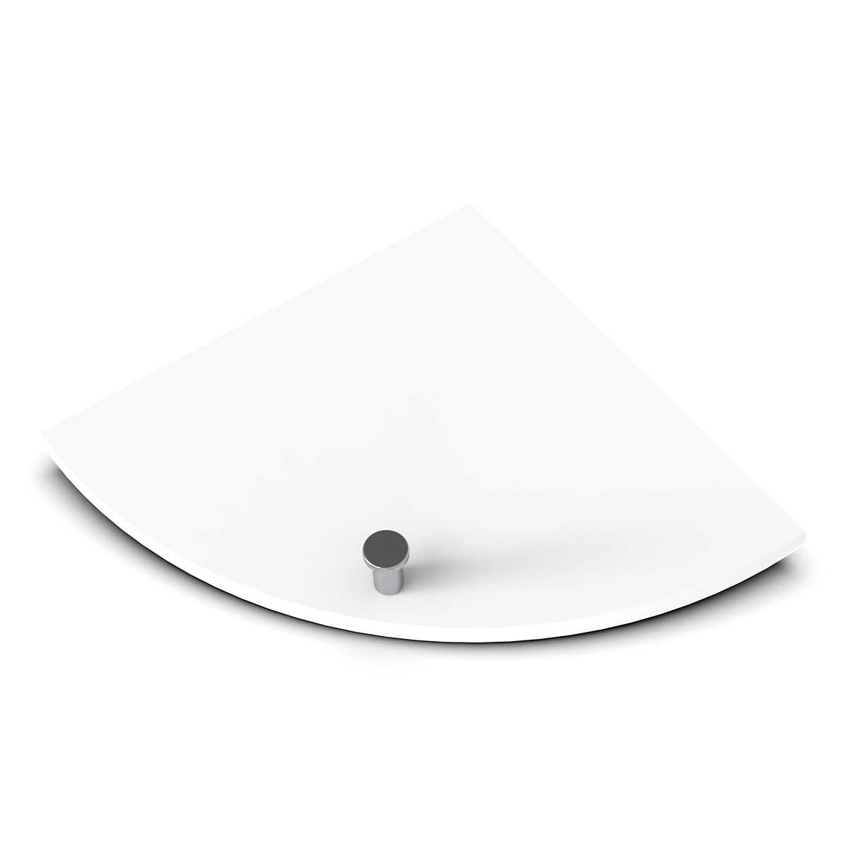 TileWare Boundless Shelving Solutions 9 inch Corner Shelf Super White