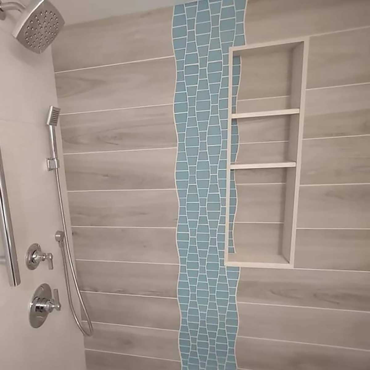 TileWare Boundless 12 x 12 Square Pre-cut Niche Trim Riser Kit