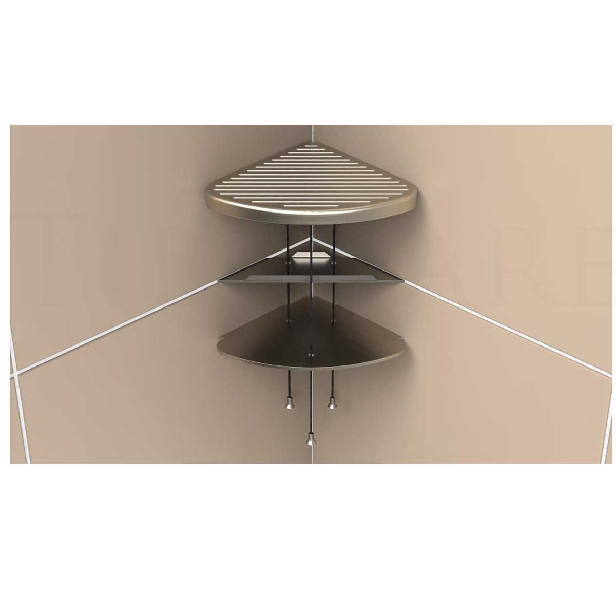 TileWare Victoria Series Corner Foot Prop - Brushed Nickel