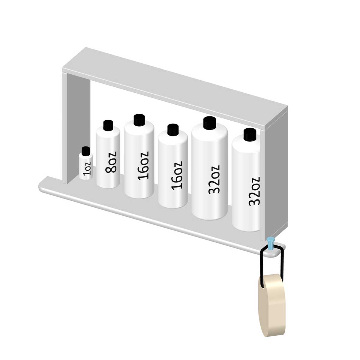 TileWare Boundless 20 x 12 Horizontal Pre-cut Niche Trim Riser Kit