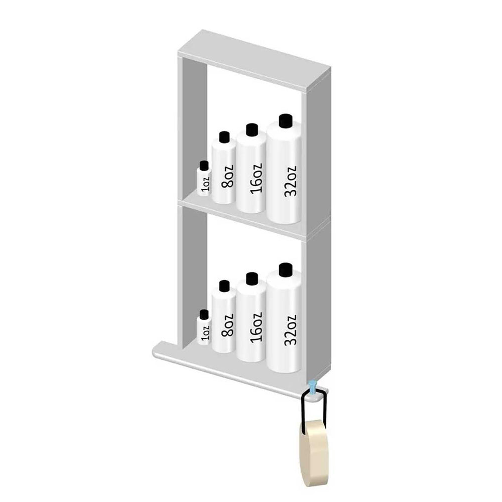 TileWare Boundless 12 x 28 Symmetrical Vertical Pre-cut Niche Trim Riser Kit