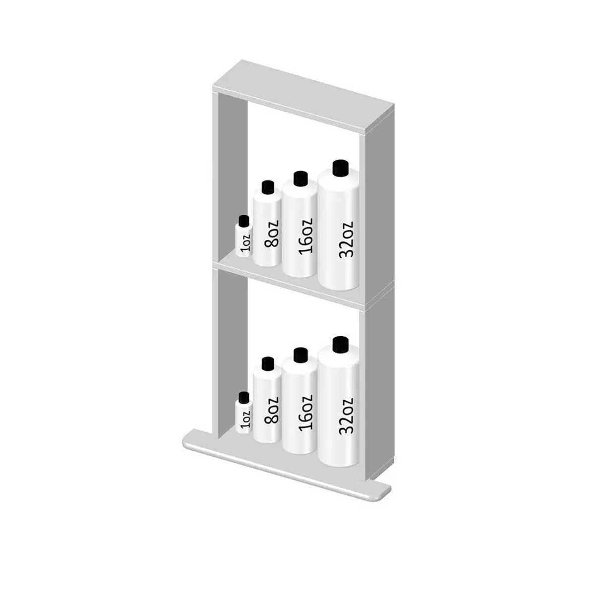 TileWare Boundless 12 x 28 Symmetrical Vertical Pre-cut Niche Trim Riser Kit