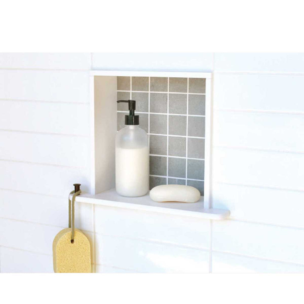 TileWare Boundless Overhang Bottom Pre-cut Niche Trim Compatible with Schluter Niches