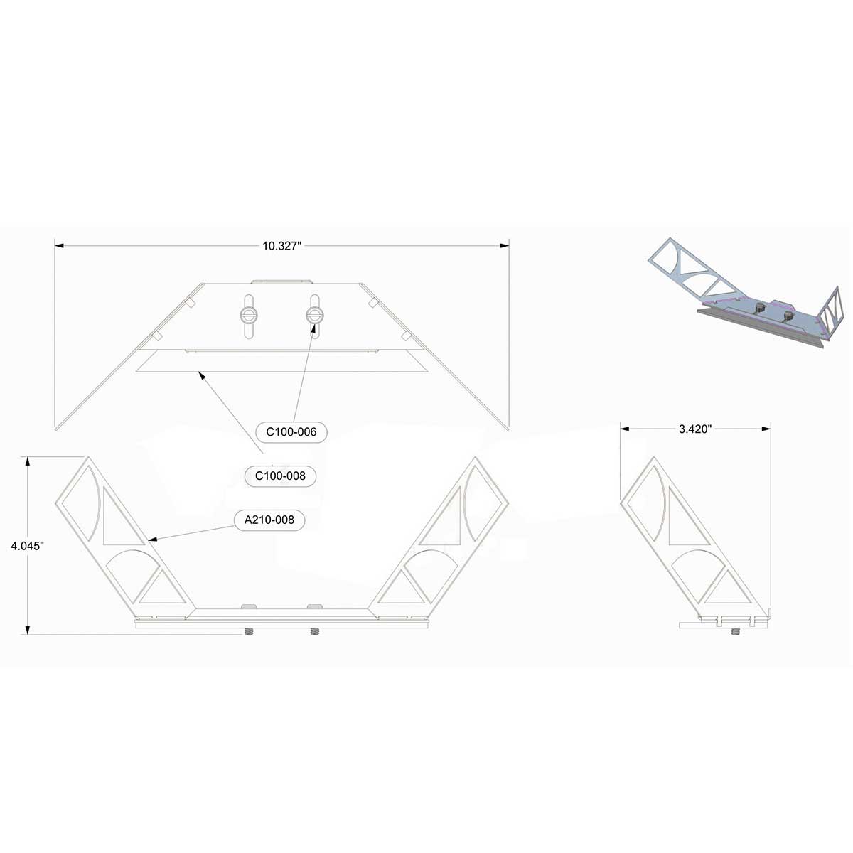 TileWare PermaTile Foot Prop Tile Wall Anchor - PT100-513