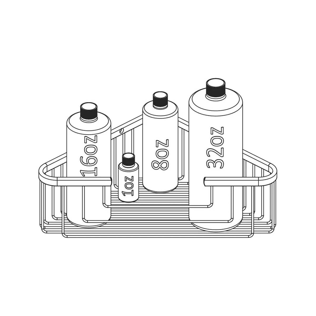 TileWare Promessa Extra Deep Corner Soap Basket