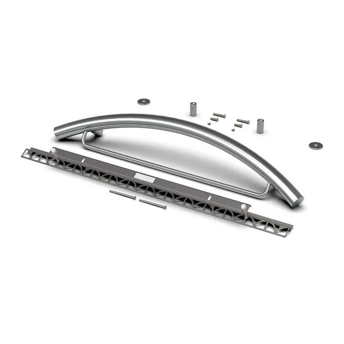 TileWare Combo Radius ADA Grab Victoria Series Polished Chrome