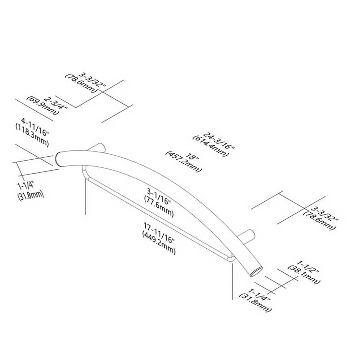 TileWare Combo Radius ADA Grab Traditional Victoria Series
