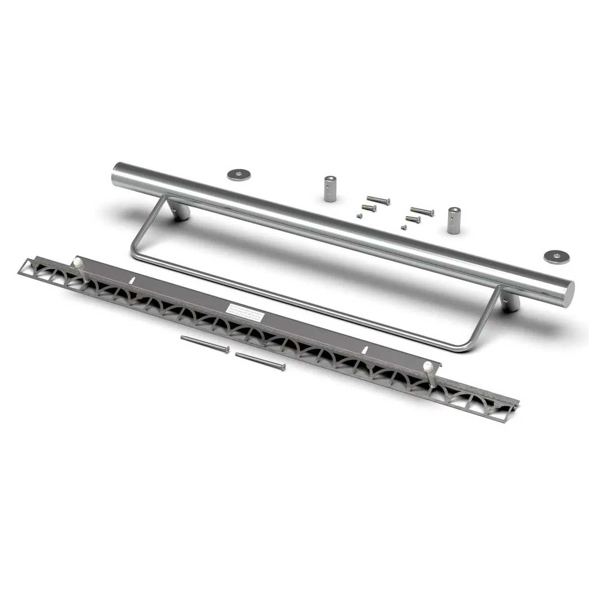 TileWare Combo Straight ADA Grab 24 Contemporary Polished Chrome