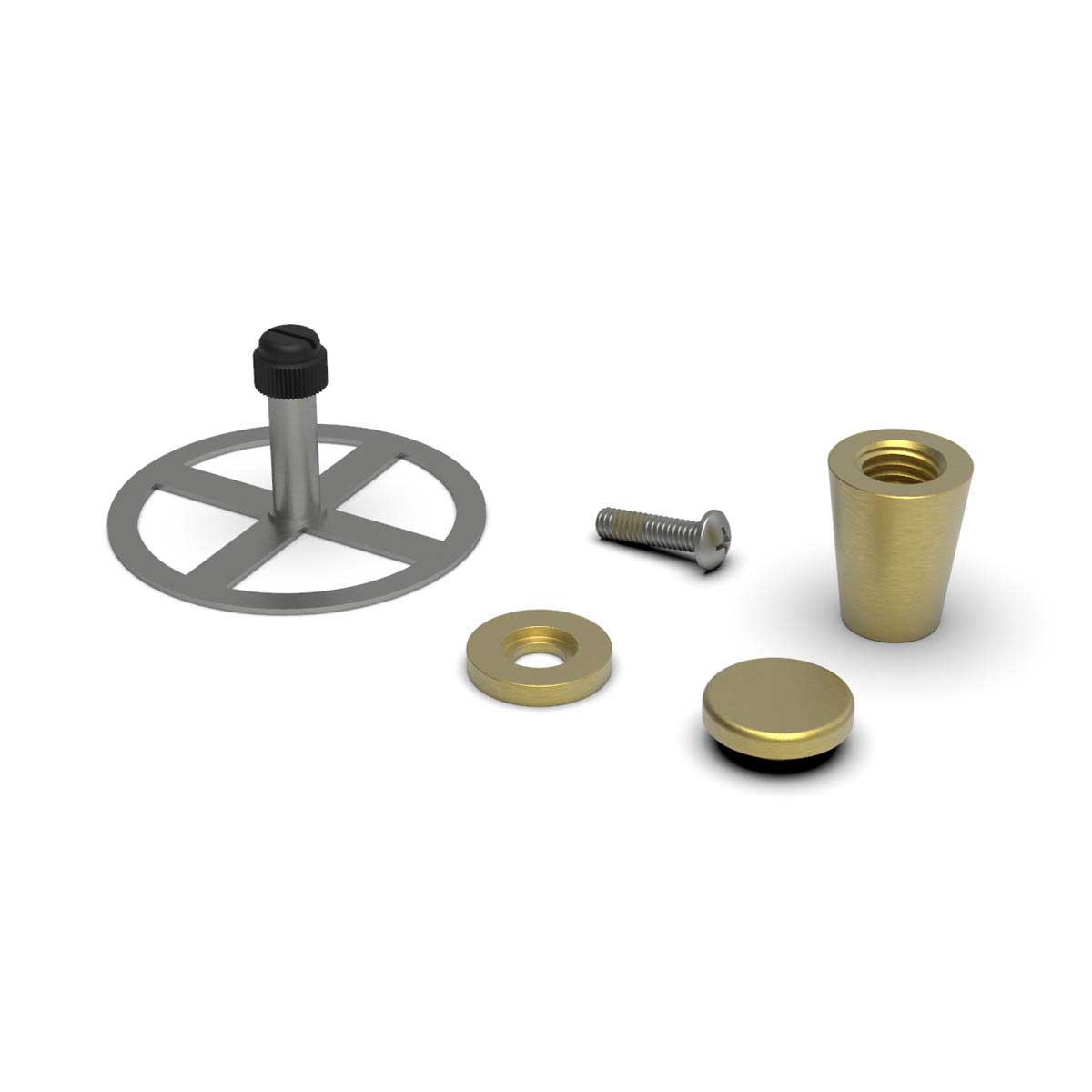 TileWare Promessa Cone Hook Contemporary Tile Systems Brushed Gold