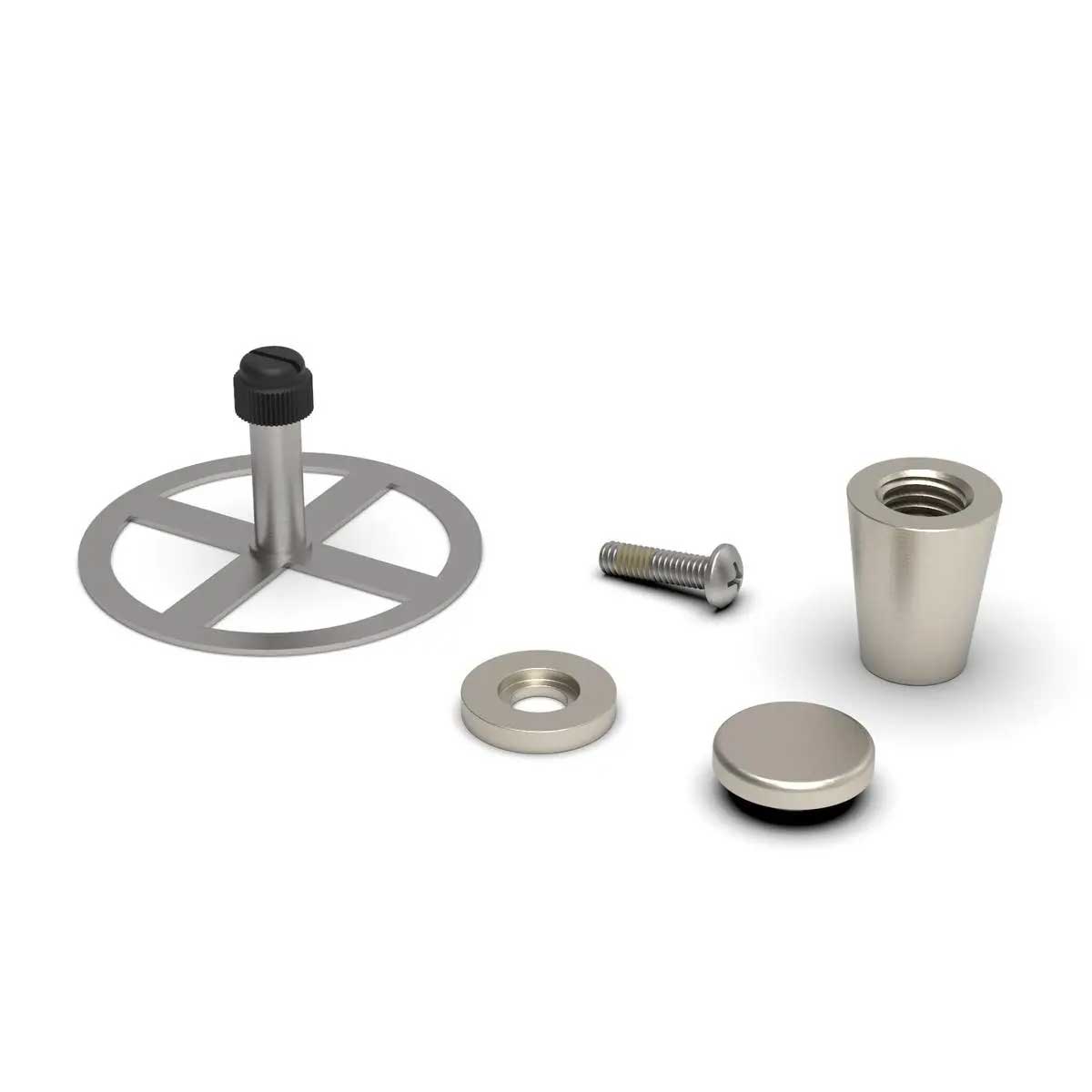 TileWare Promessa Cone Hook Contemporary Tile Systems Brushed Nickel