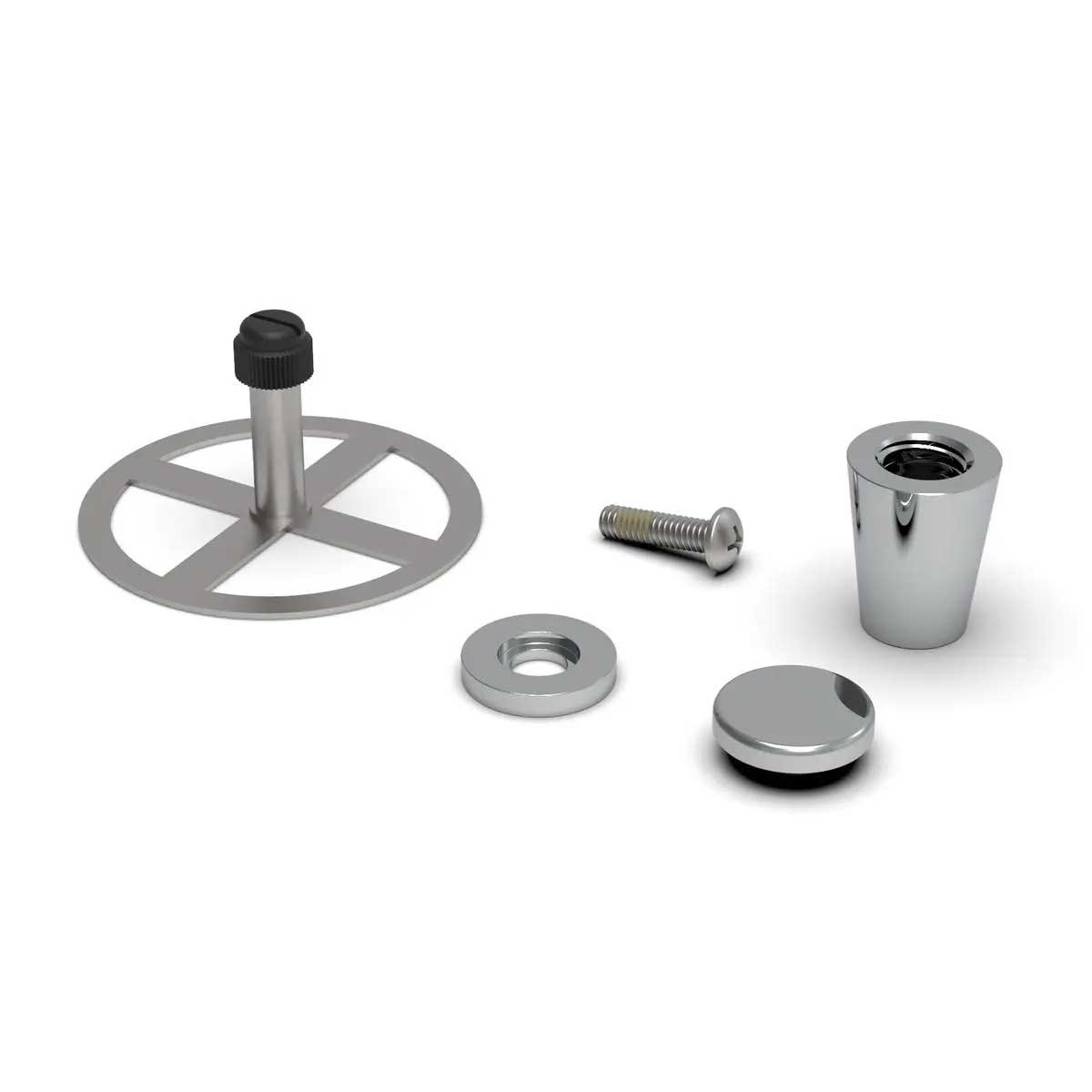 TileWare Promessa Cone Hook Contemporary Tile Systems Polished Chrome