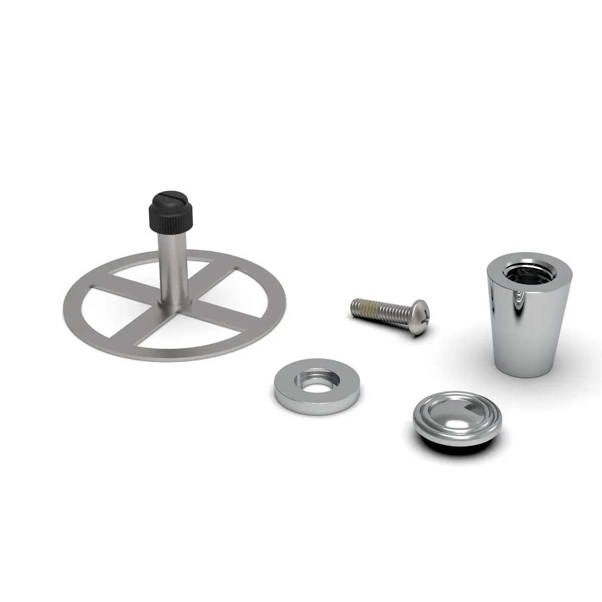 TileWare Promessa Cone Hook Traditional Tile Systems Polished Chrome