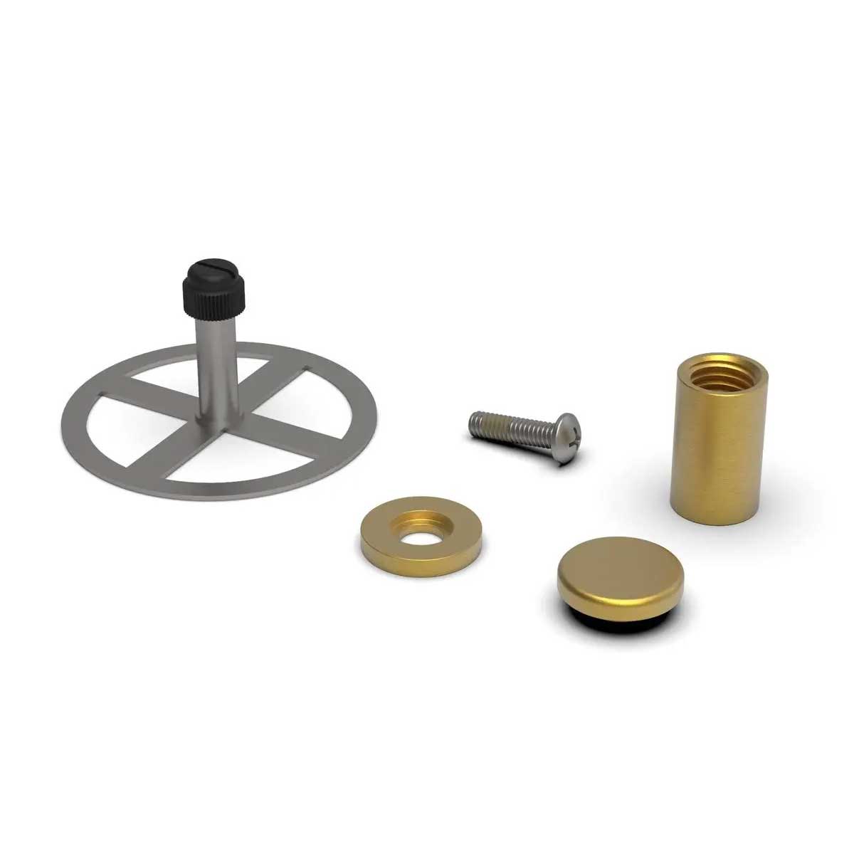 TileWare Promessa Tee Hook Contemporary Tile Systems Brushed Gold