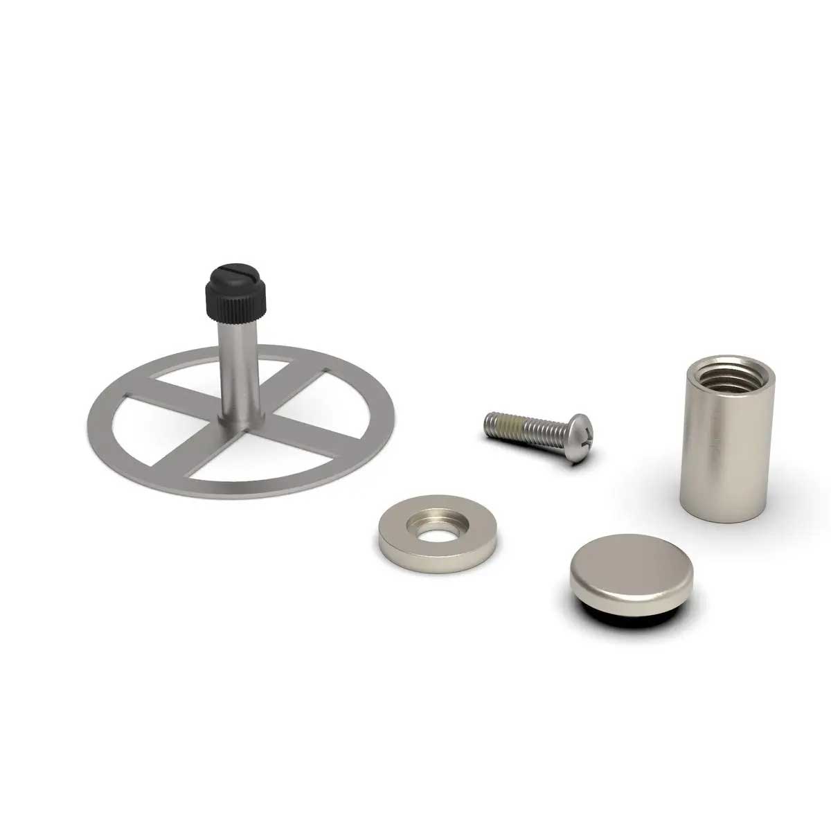 TileWare Promessa Tee Hook Contemporary Tile Systems Brushed Nickel