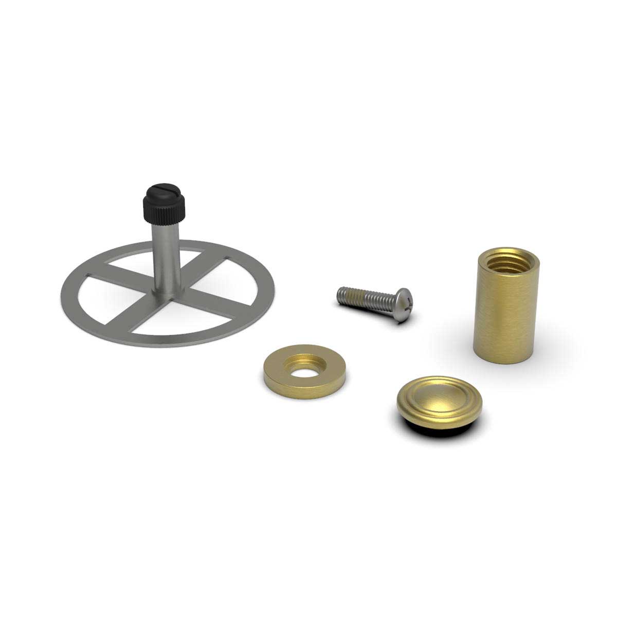 TileWare Promessa Tee Hook Traditional Tile Systems Brushed Gold