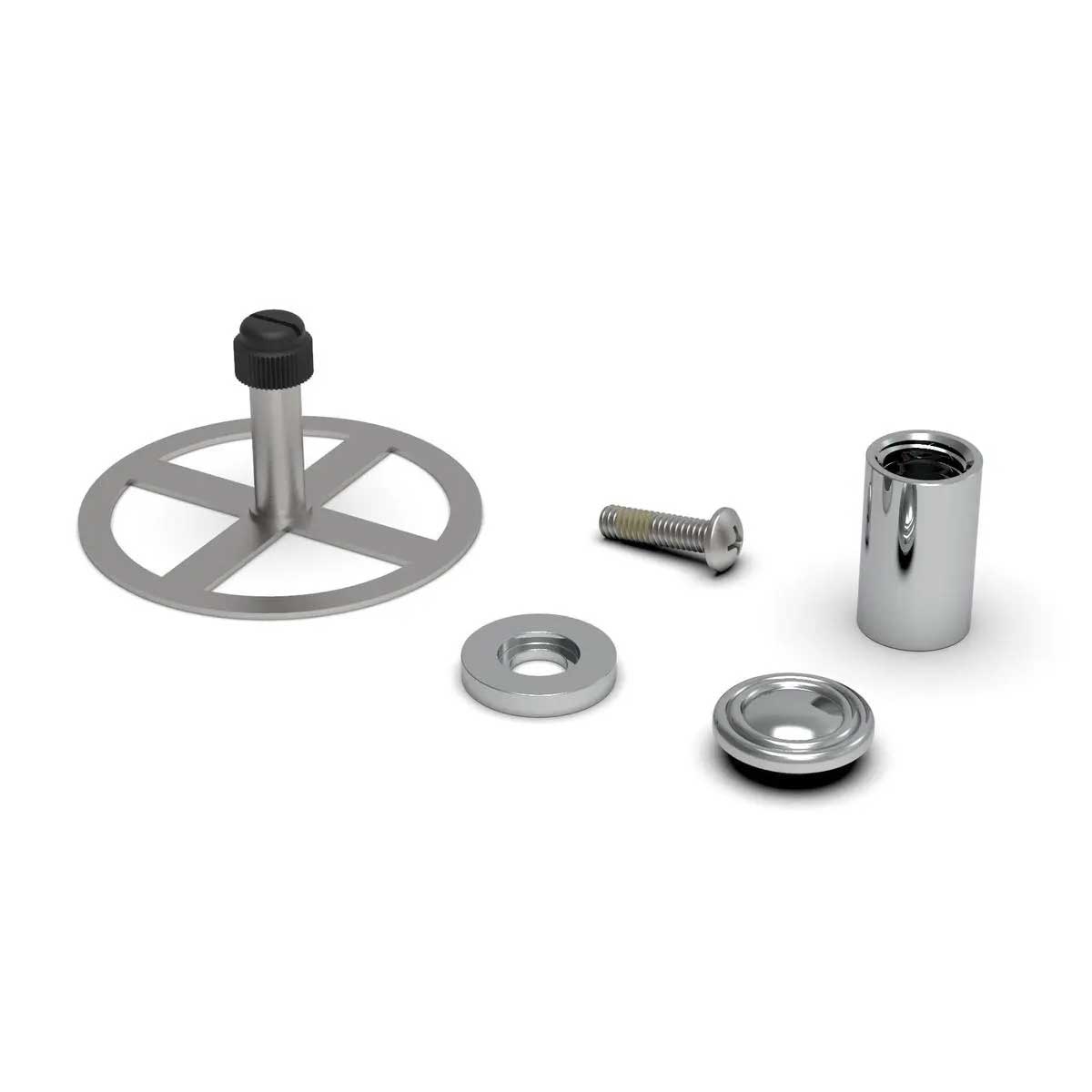 TileWare Promessa Tee Hook Traditional Tile Systems Polished Chrome