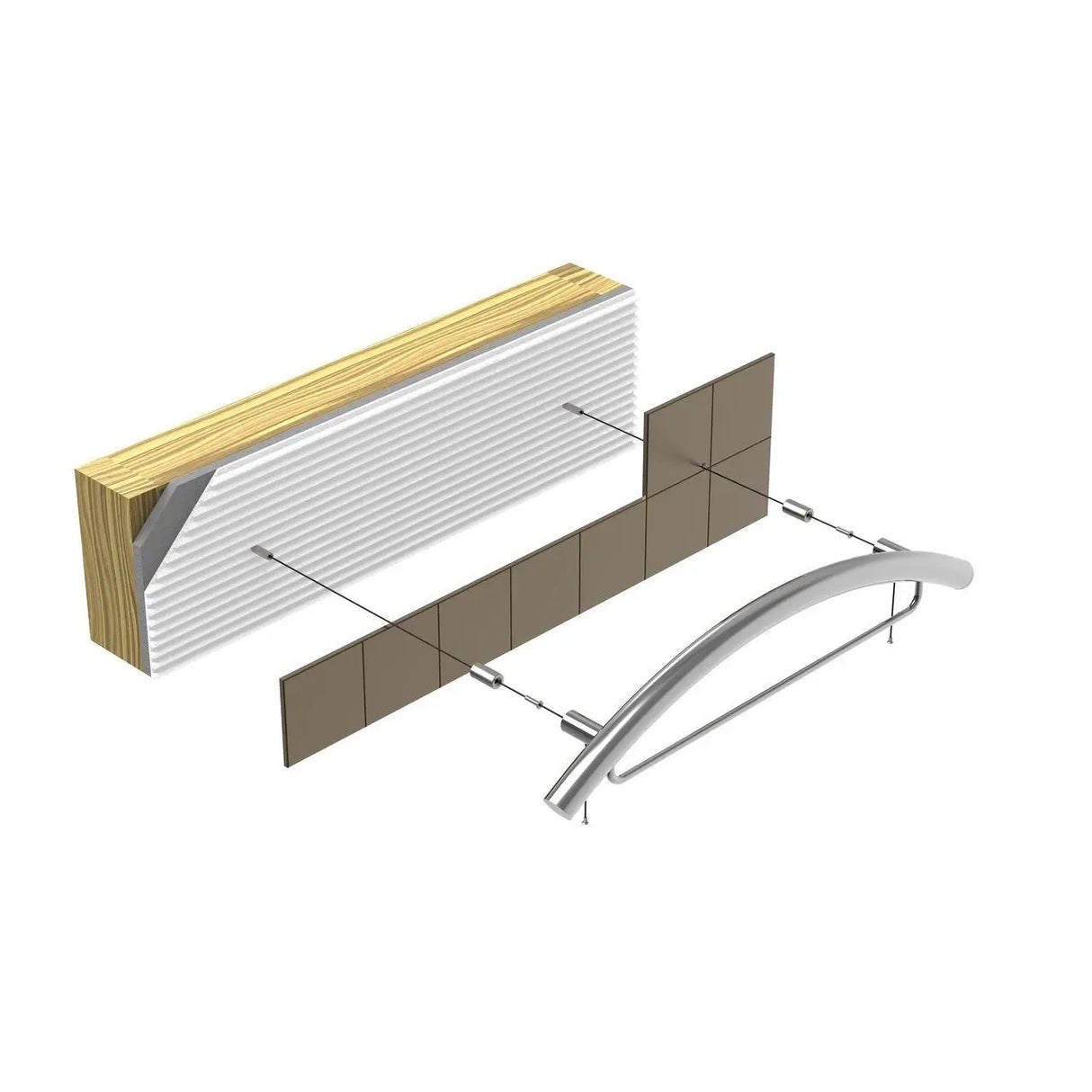 TileWare Combo Radius ADA Grab Traditional Victoria Series
