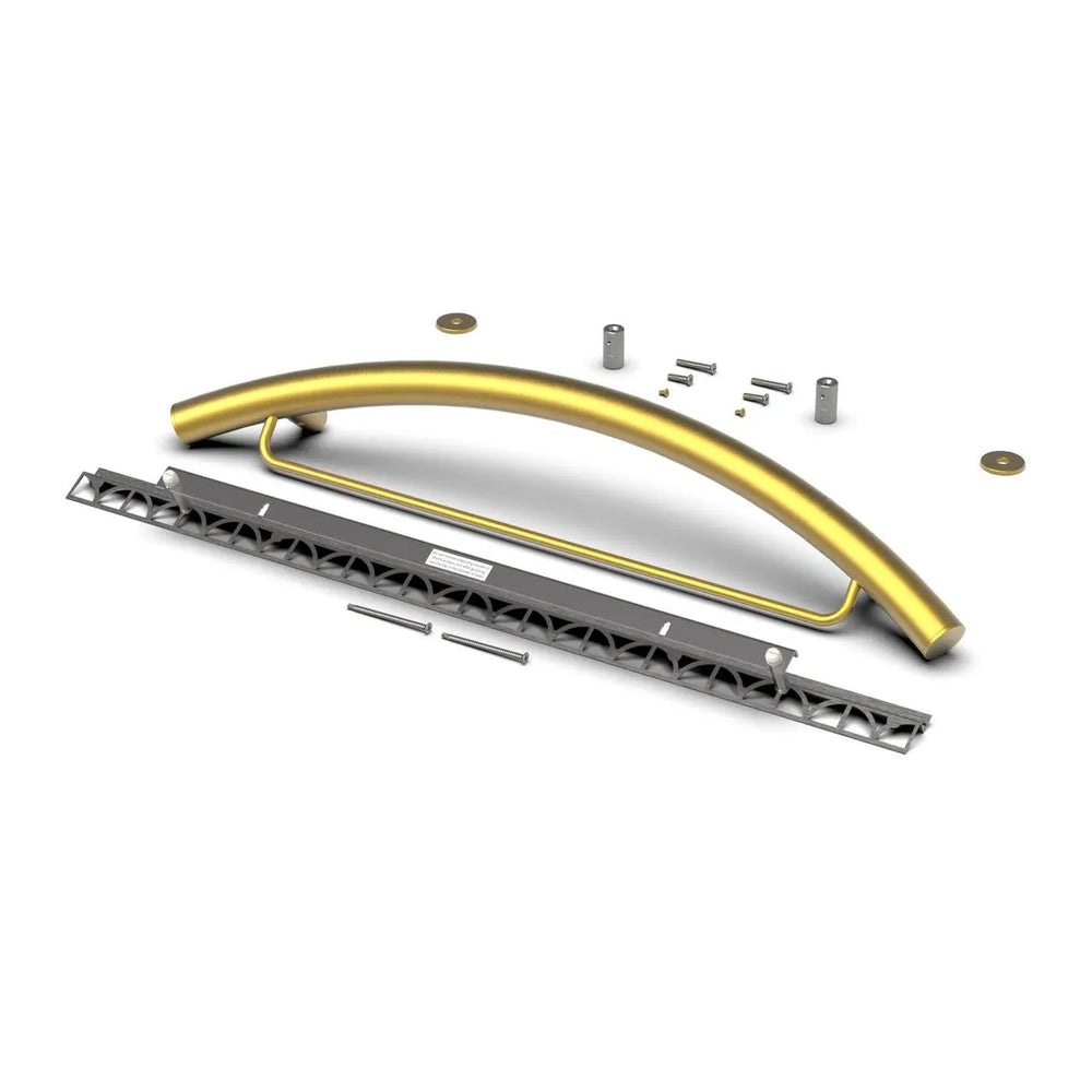 TileWare Combo Radius ADA Grab Traditional Victoria Series Brushed Gold