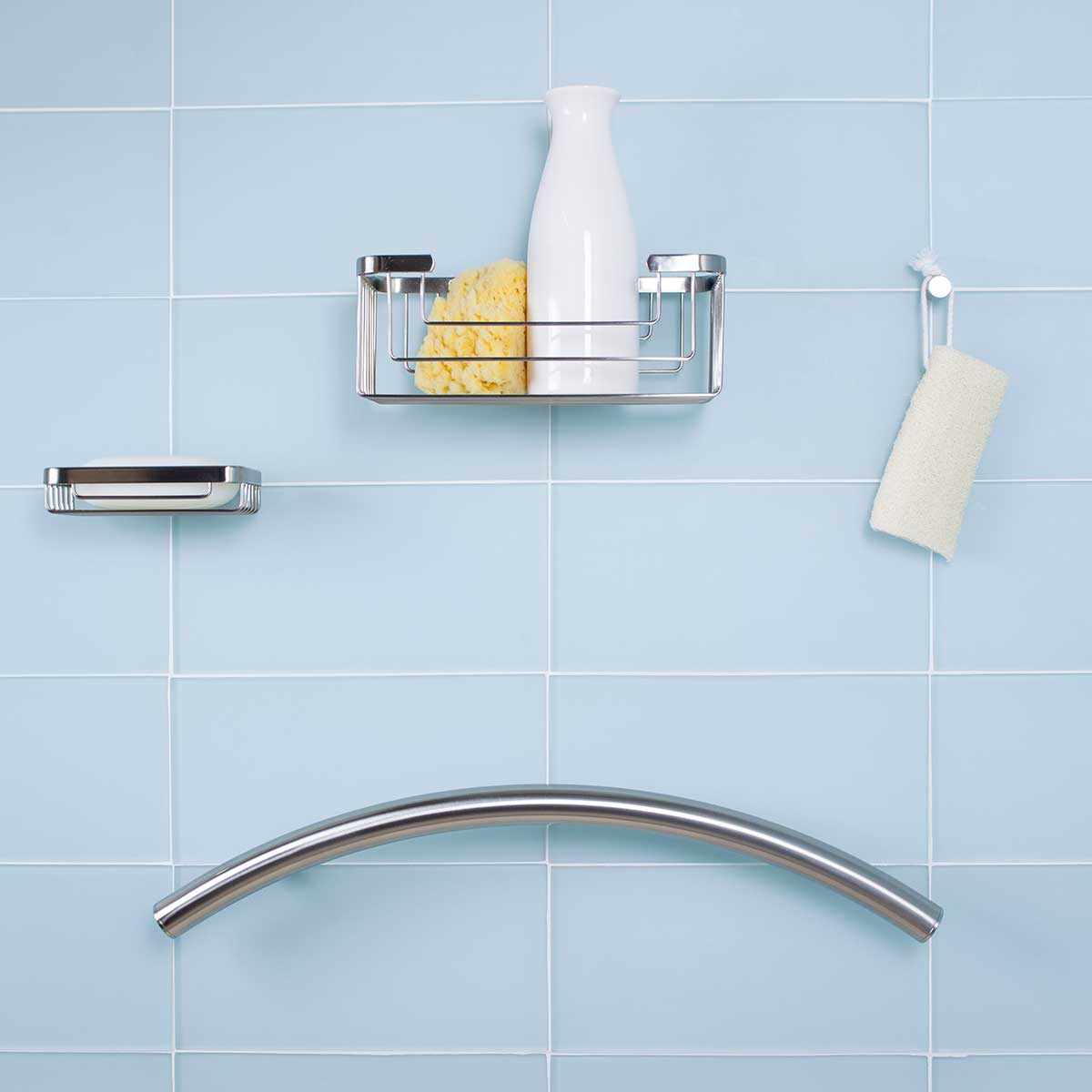 TileWare Radius ADA Grab Bar 24 Contemporary Victoria Series