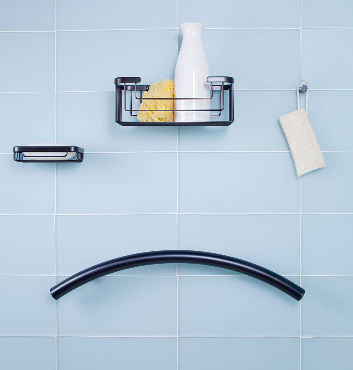 TileWare Radius ADA Grab Bar 24 Contemporary Victoria Series