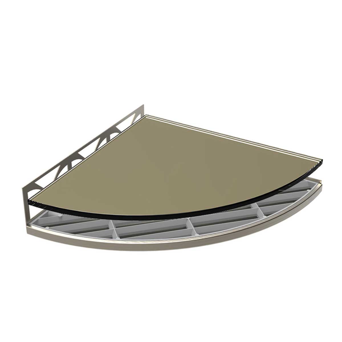 TileWare Structural Surfaces Claddy T-Shelf Glass shelf Mink