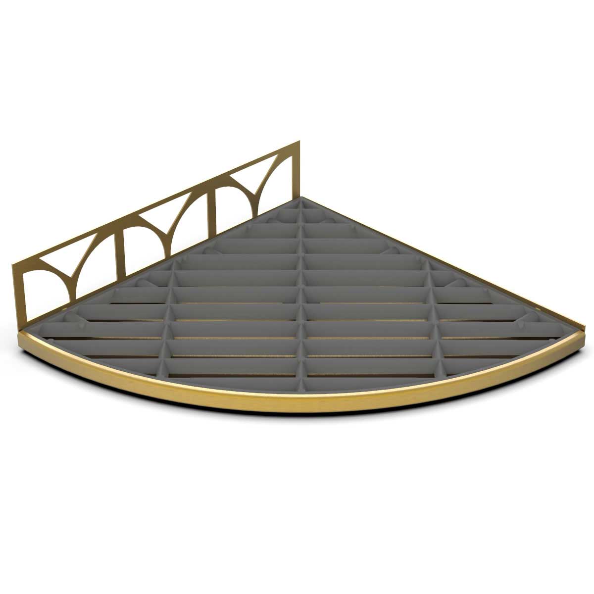 TileWare Structural Surfaces Claddy T-Shelf Brushed Gold