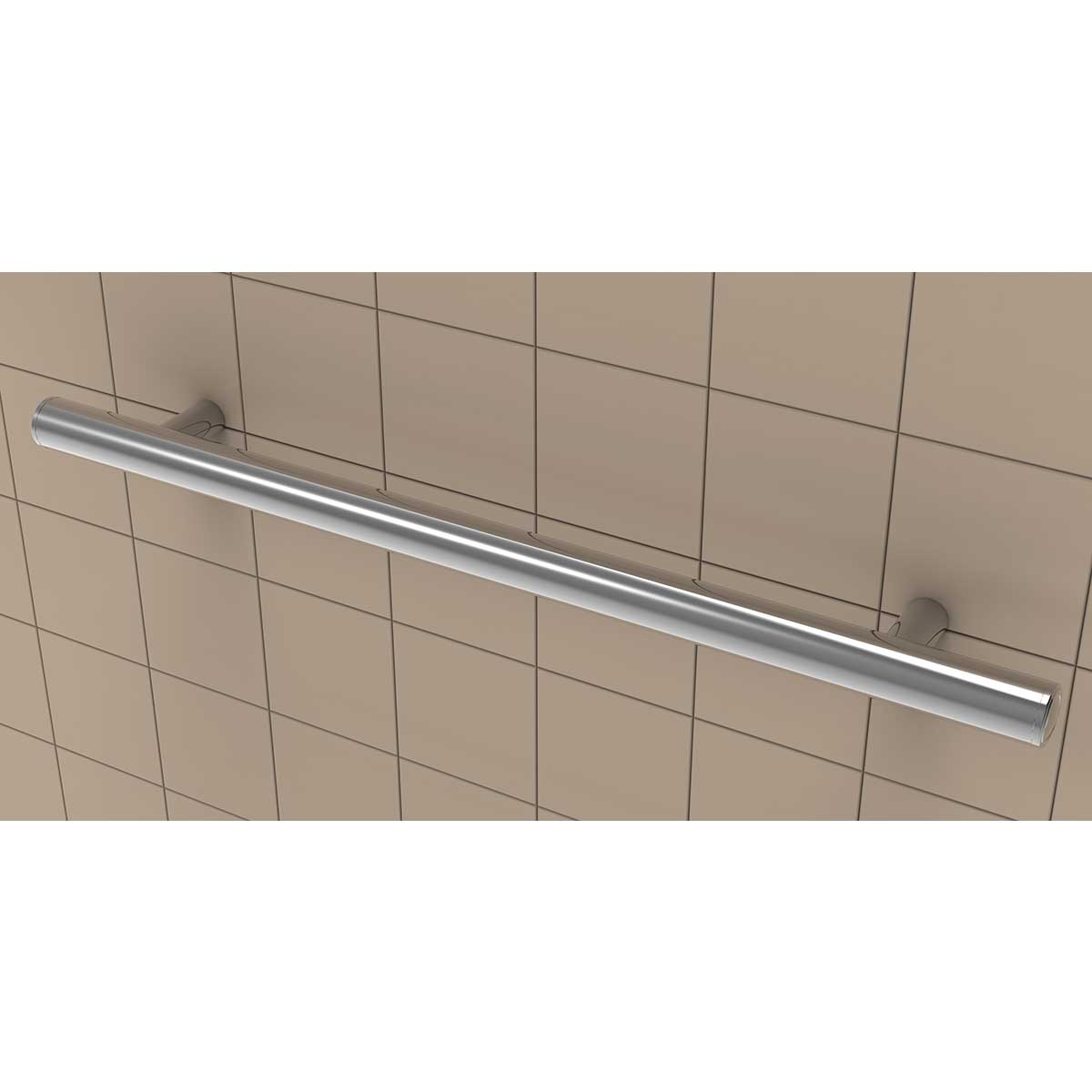 TileWare Straight ADA Grab Bar Victoria Series on a beige wall tile