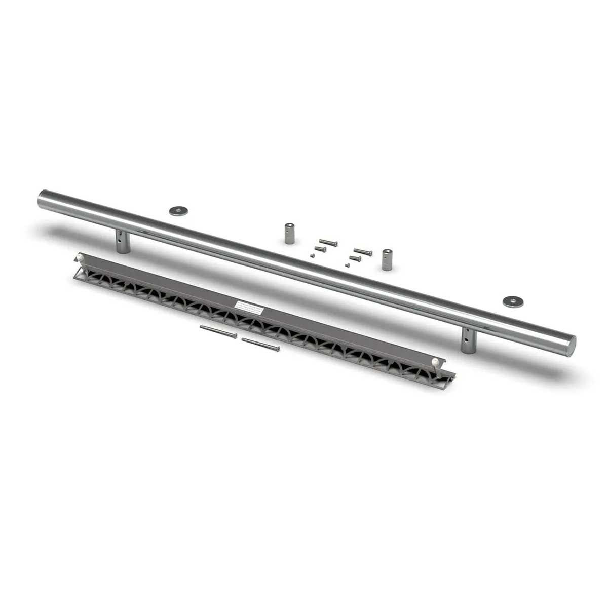 TileWare Straight ADA Grab Bar 42 Contemporary Victoria Series Polished Chrome