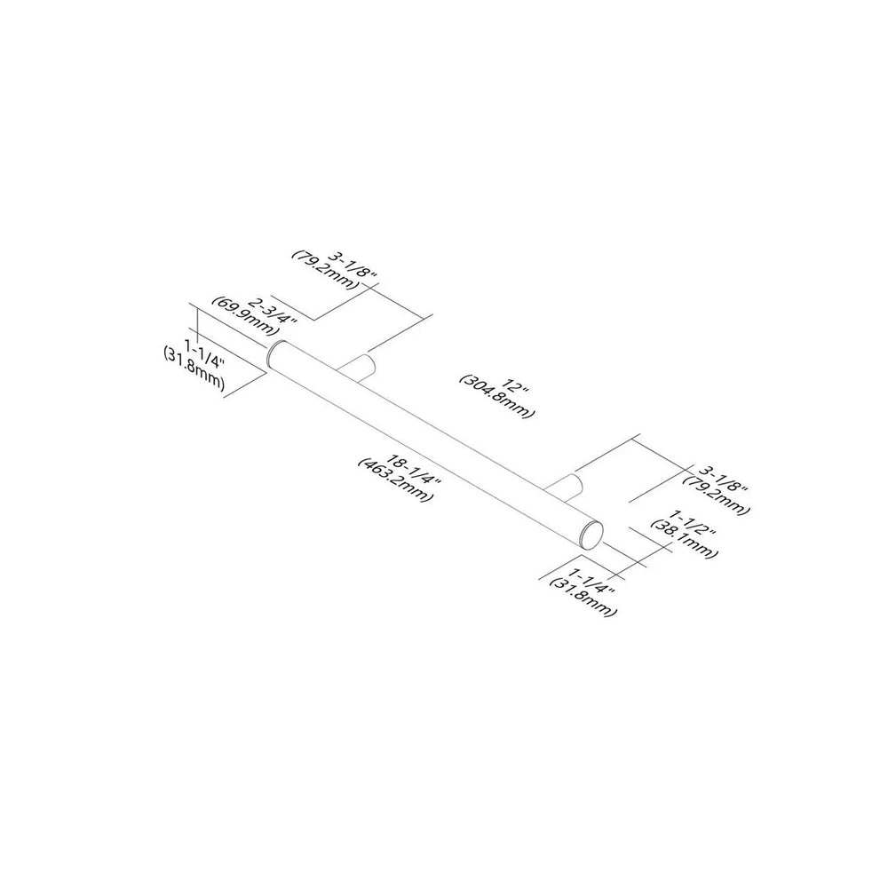 TileWare Straight ADA Grab Bar 18 Contemporary Victoria Series