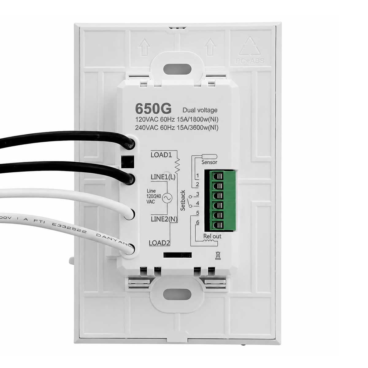 TTE-650G programmable thermostat for radiant floor heating